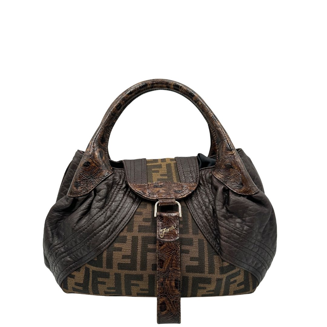 front Borsa Fendi Spy in tessuto trama Zucca 