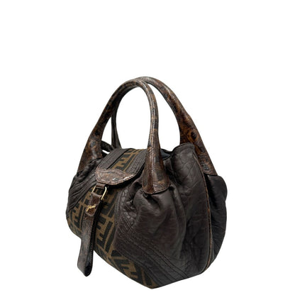 lato Borsa Fendi Spy in tessuto trama Zucca