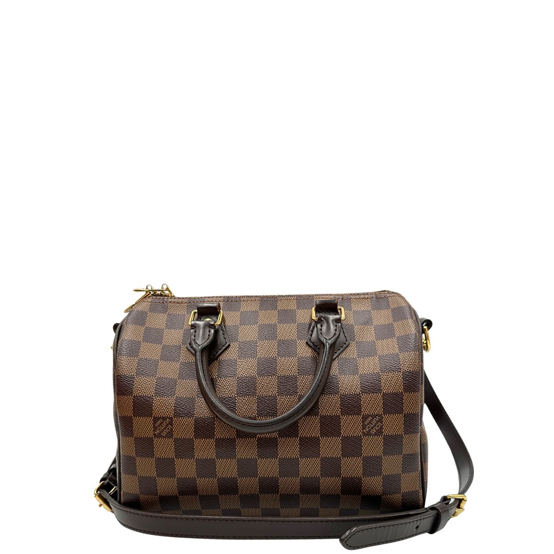 Speedy 25 Bandoulière Damier Ébène Louis Vuitton personalizzato