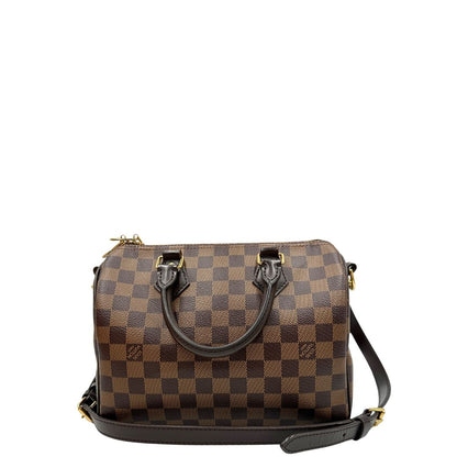 Speedy 25 Bandoulière Damier Ébène Louis Vuitton personalizzato
