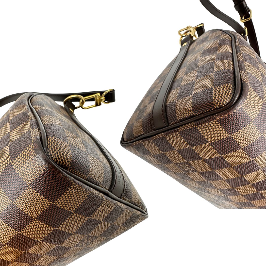 Speedy 25 Bandoulière Damier Ébène Louis Vuitton personalizzato