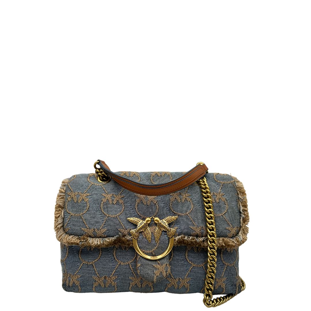 Borsa Pinko Love puff denim