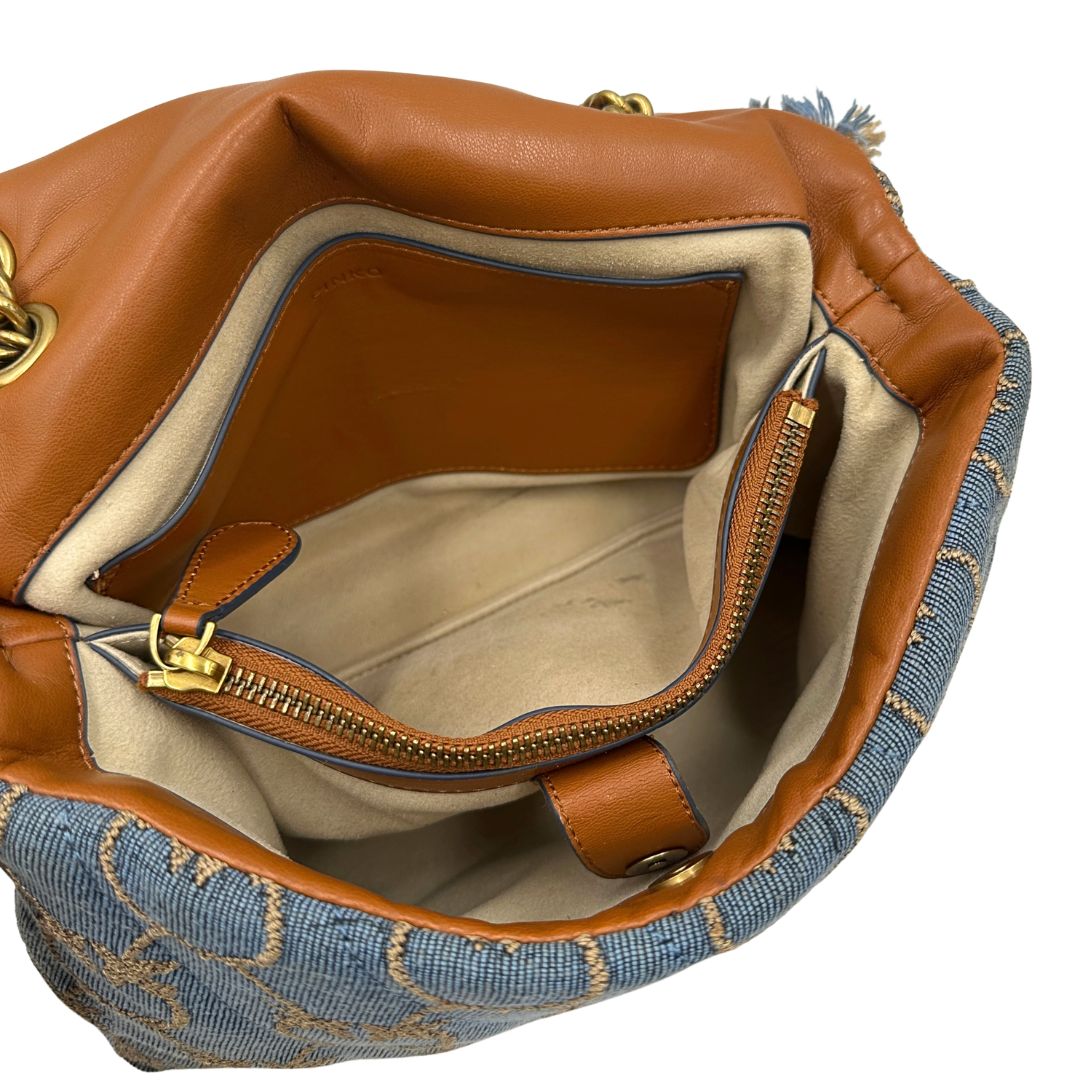 Borsa Pinko Love puff denim