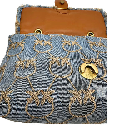 Borsa Pinko Love puff denim