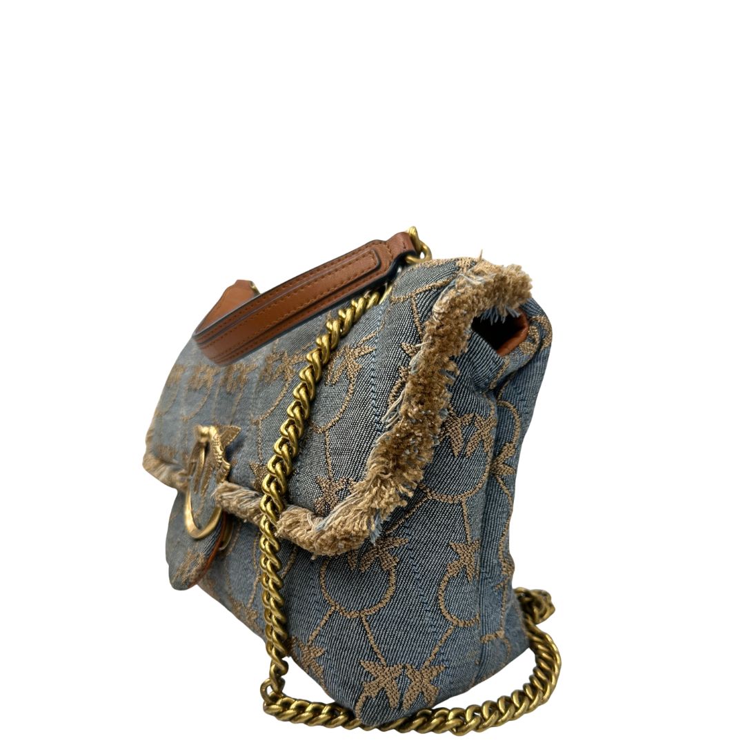Borsa Pinko Love puff denim