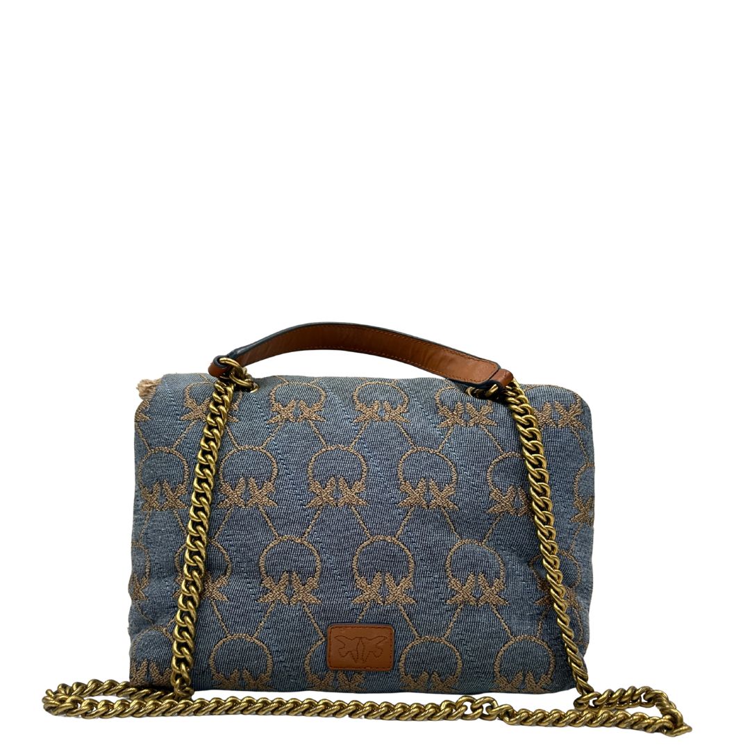 Borsa Pinko Love puff denim