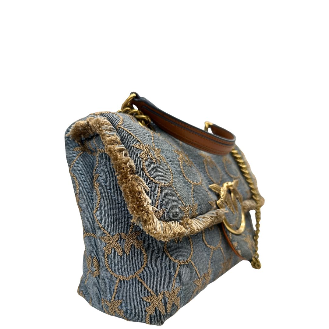 Borsa Pinko Love puff denim