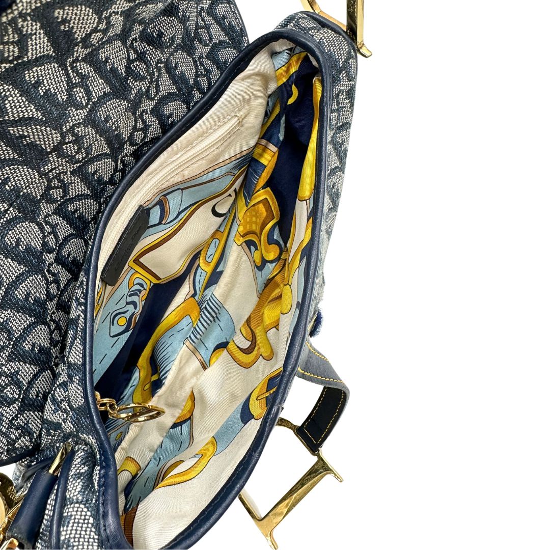 interno Borsa Dior in tela con l'iconico motivo jacquard