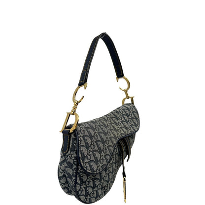 lato  Borsa Dior in tela con l'iconico motivo jacquard