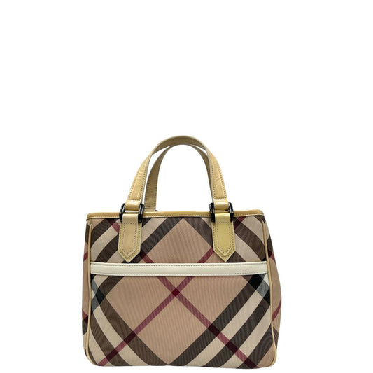 front Borsa Burberry in canvas trama tartan