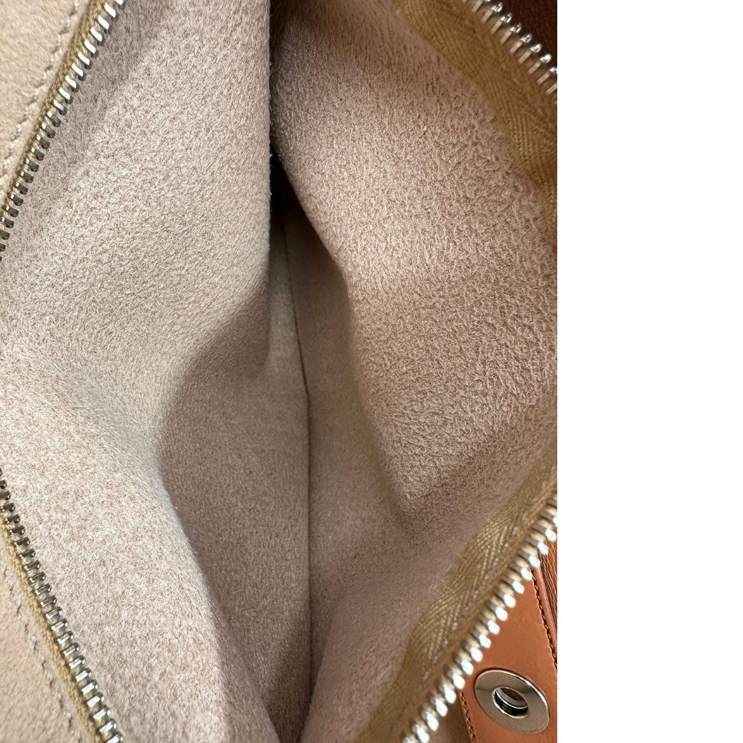 interno Borsa Tod's Wave in pelle marrone cognac 