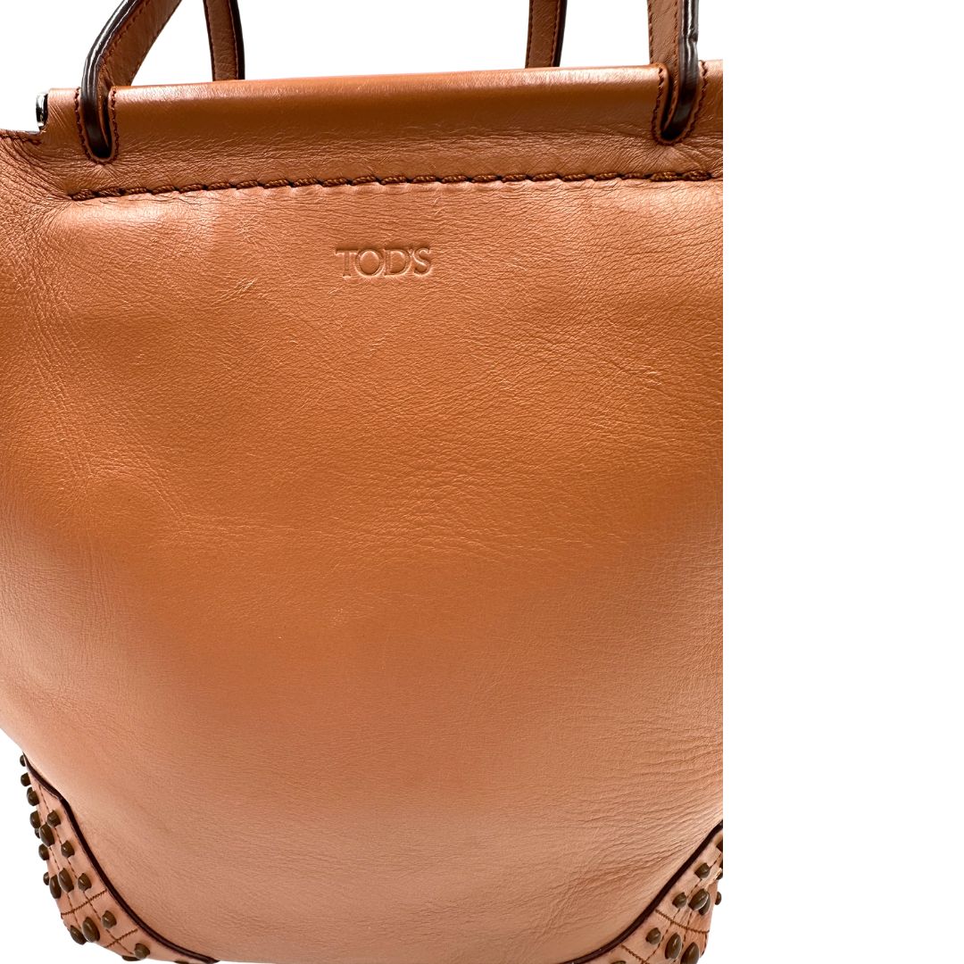 Borsa Tod's Wave in pelle marrone cognac 