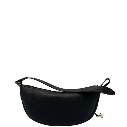 retro Borsa Salvatore Ferragamo in pelle nera con hardware dorato 