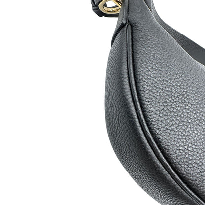 angolo Borsa Salvatore Ferragamo in pelle nera con hardware dorato 