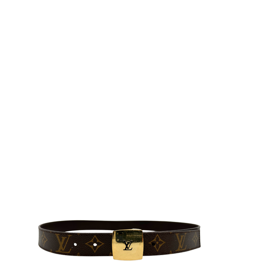 Cintura LV in canvas marrone monogram. Originale, usata, di lusso, in ottime condizioni.