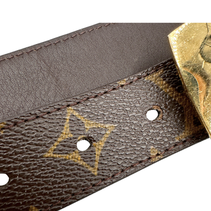 Cintura LV in canvas marrone monogram. Originale, usata, di lusso, in ottime condizioni.