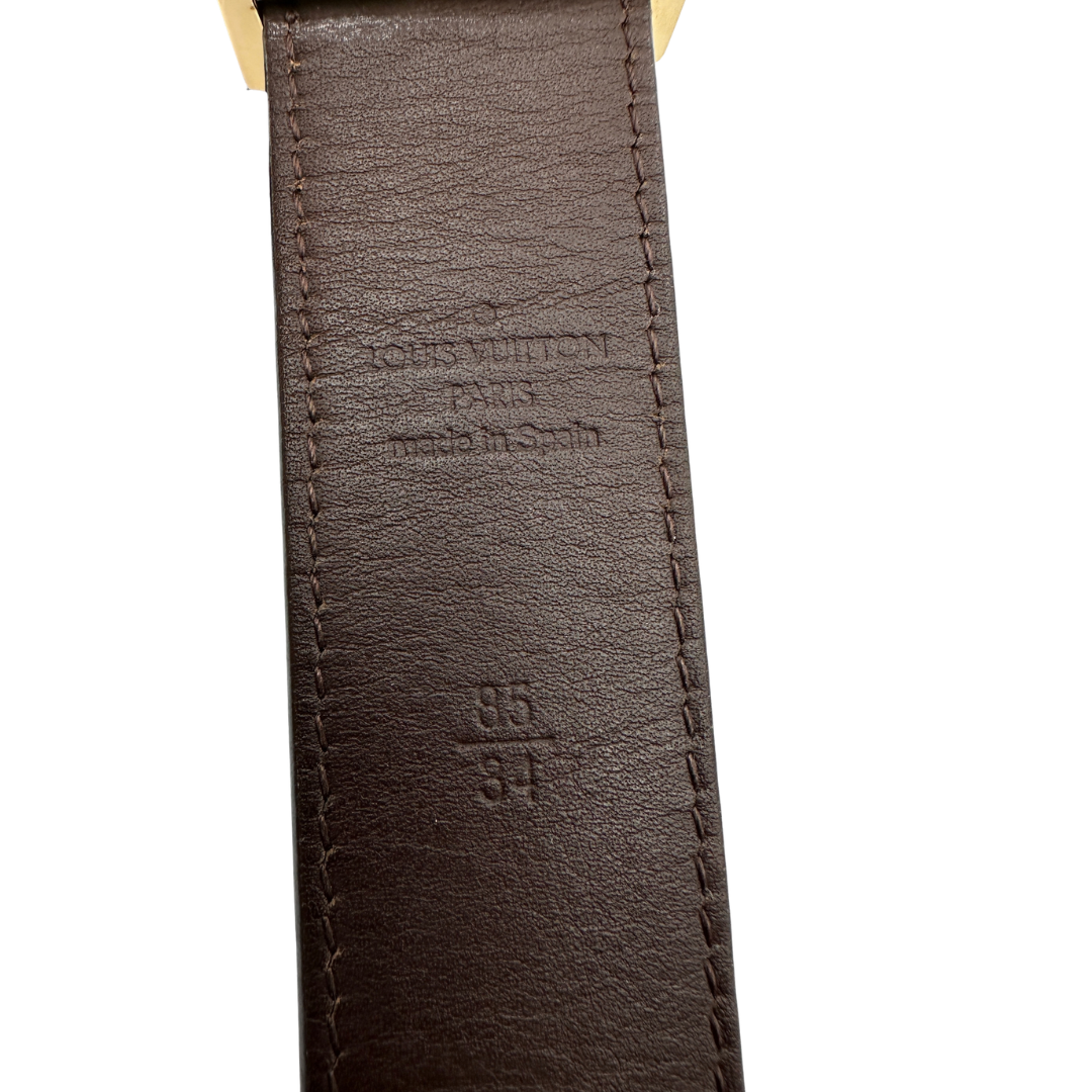 Cintura LV in canvas marrone monogram. Originale, usata, di lusso, in ottime condizioni.