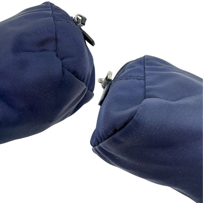 angoli Pouch Prada in nylon blu 