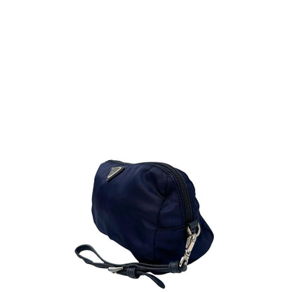 lato Pouch Prada in nylon blu  