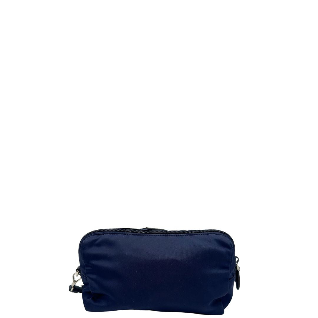 retro Pouch Prada in nylon blu  