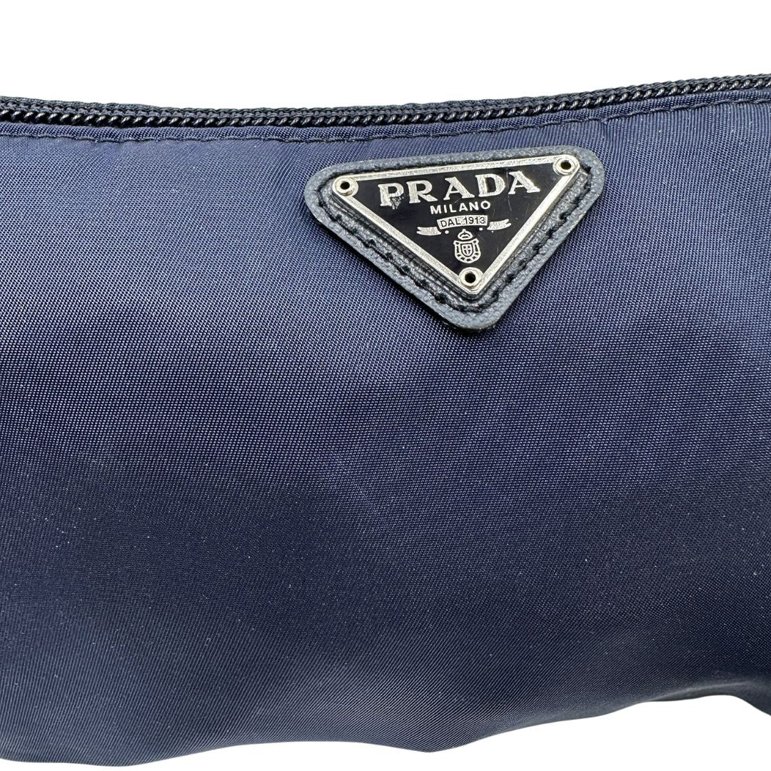 Pouch Prada in nylon blu  