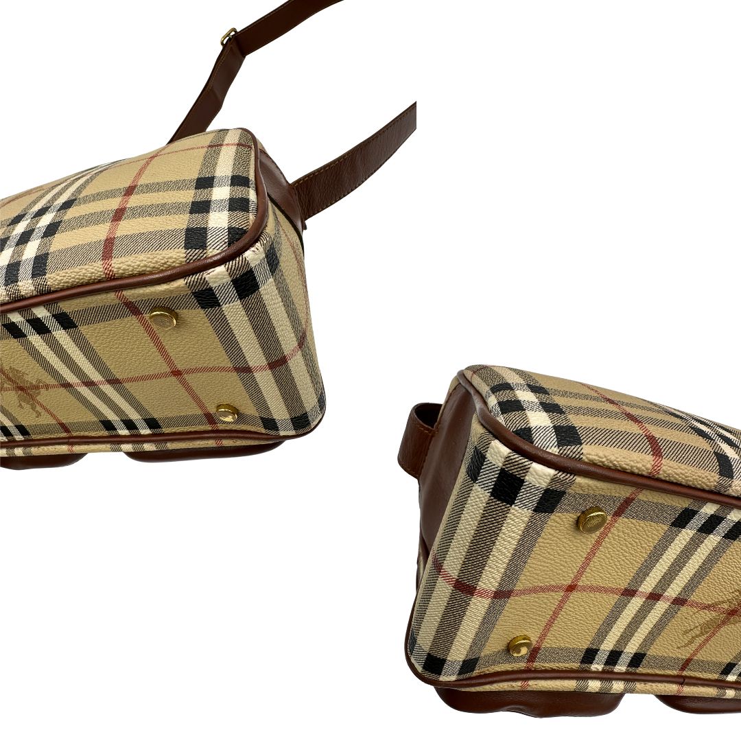 Tracolla Burberry tartan in canvas beige