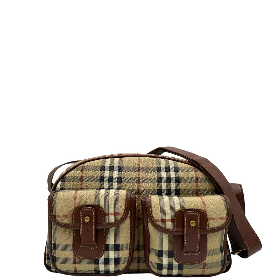Tracolla Burberry tartan in canvas beige