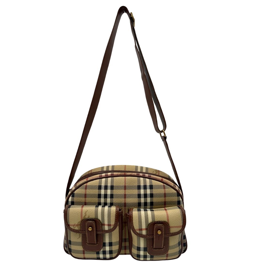 Tracolla Burberry tartan in canvas beige