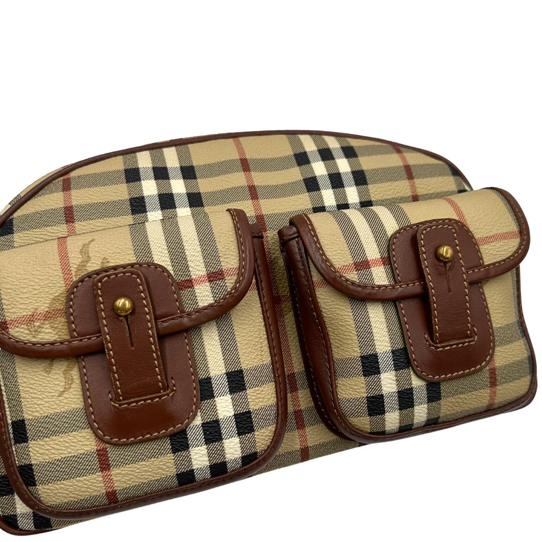 Tracolla Burberry tartan in canvas beige