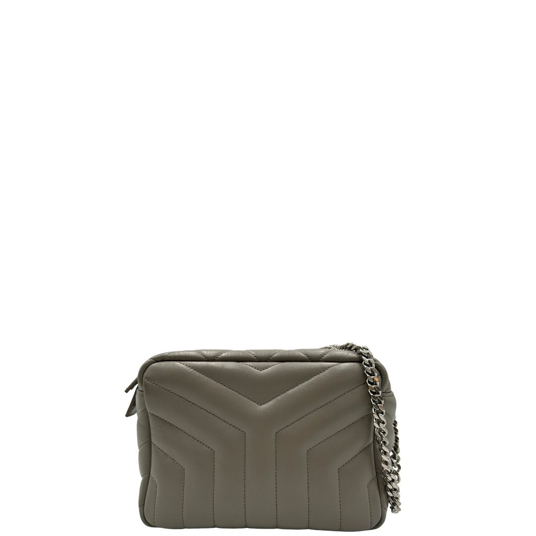 front Borsa Saint Laurent in pelle grigia