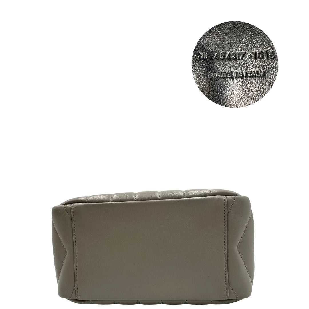 base Borsa Saint Laurent in pelle grigia