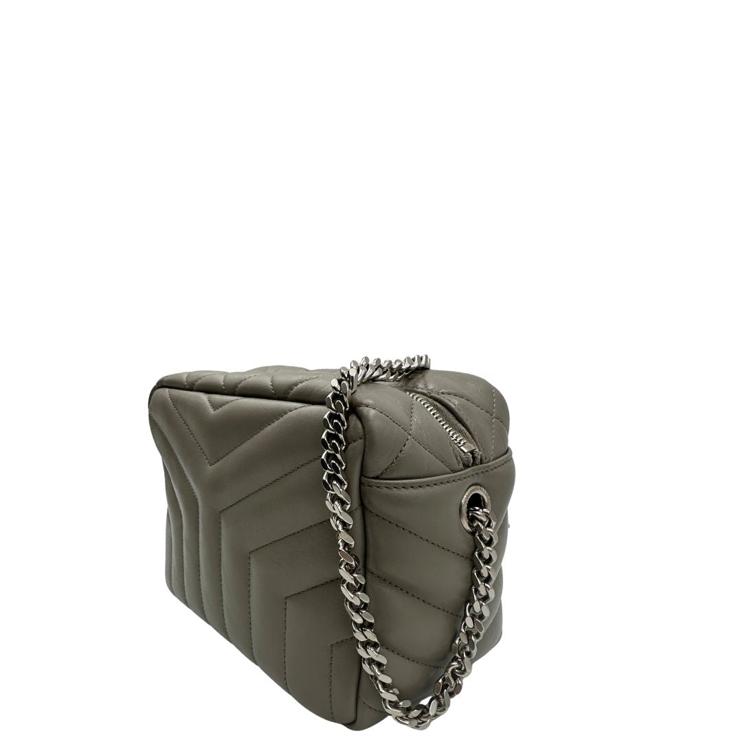 lato Borsa Saint Laurent in pelle grigia