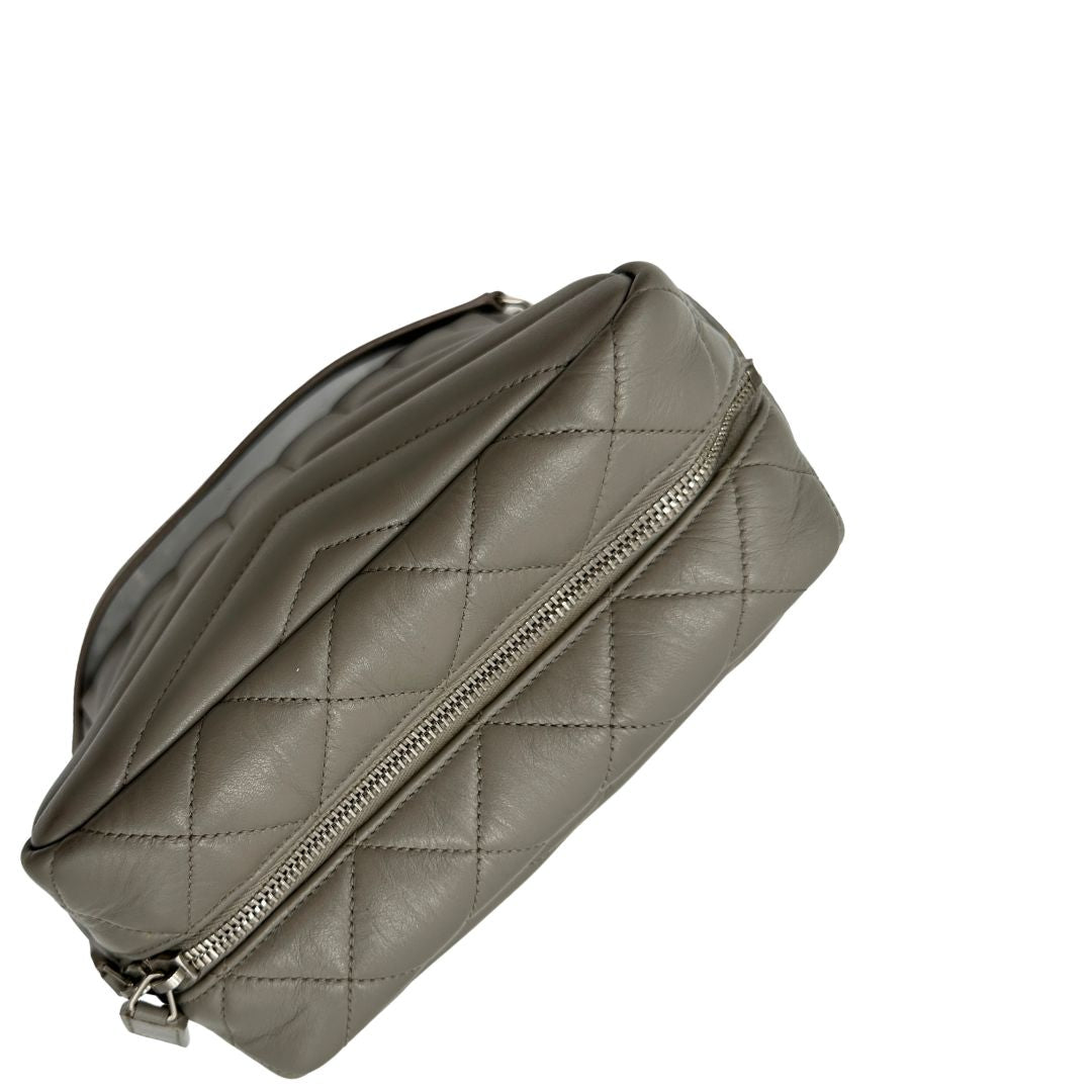 chiusura Borsa Saint Laurent in pelle grigia