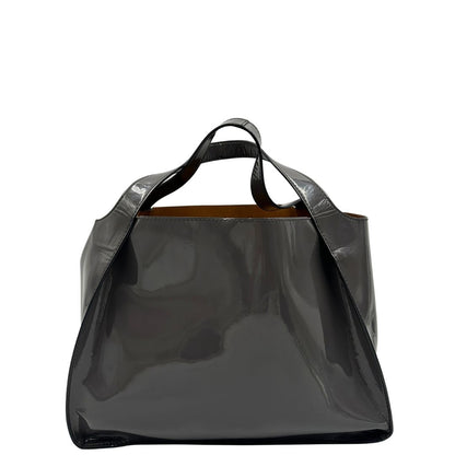retro Borsa Stella McCartney in ecopelle verniciata grigia 