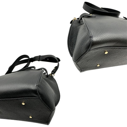 angoli  Borsa Coccinelle in pelle martellata nera, di lusso, originale 