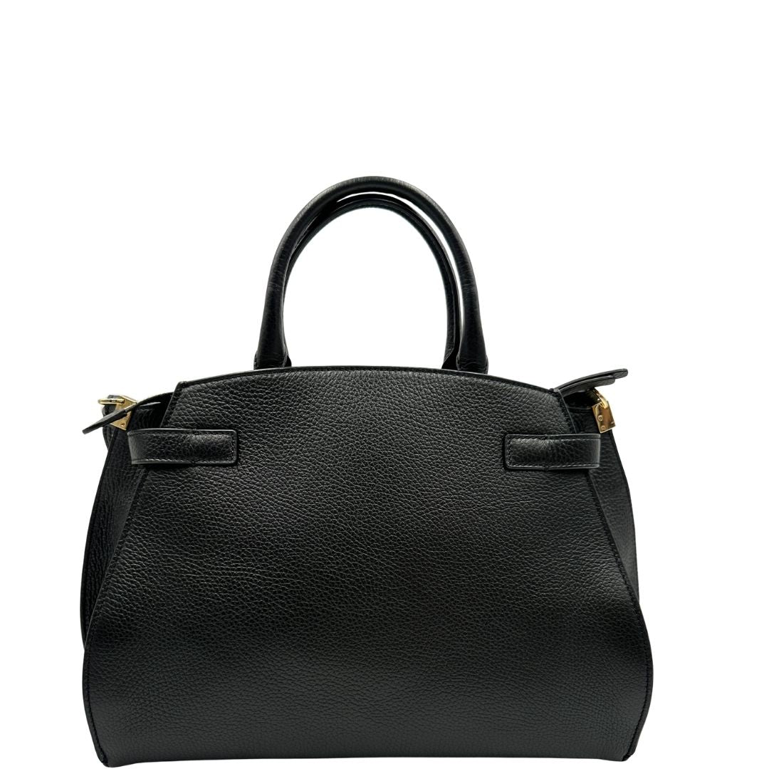 retro  Borsa Coccinelle in pelle martellata nera, di lusso, originale 