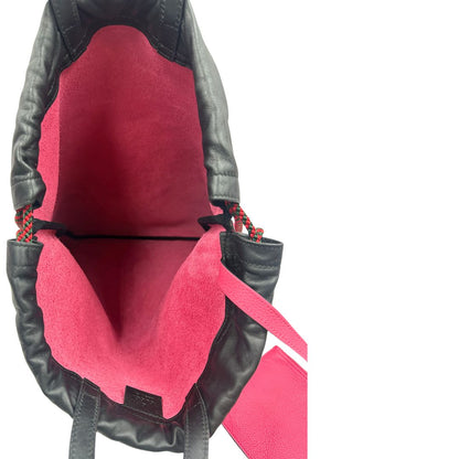 Gucci Print Leather Drawstring Backpack