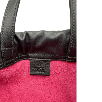 Gucci Print Leather Drawstring Backpack