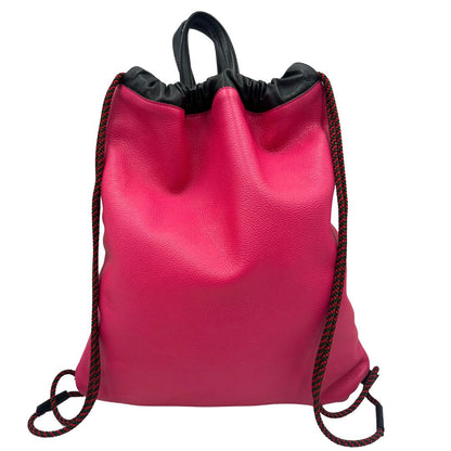 Gucci Print Leather Drawstring Backpack