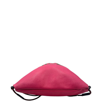Gucci Print Leather Drawstring Backpack
