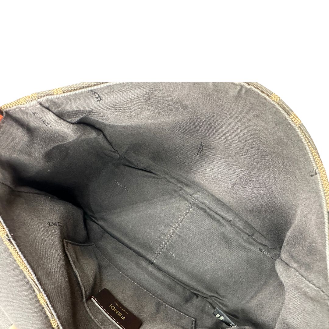 Messenger media Fendi Zucca in pelle arancione