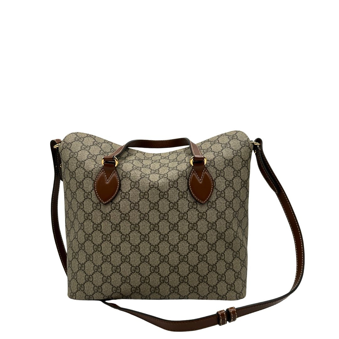 Tote Gucci GG Supreme in pelle marrone