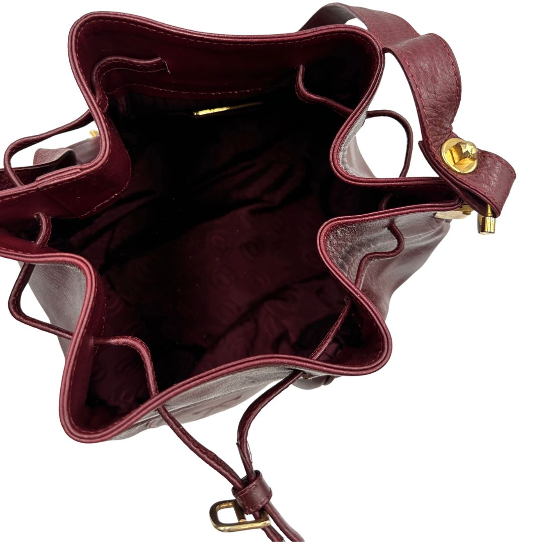 Secchiello Must de Cartier in pelle bordeaux