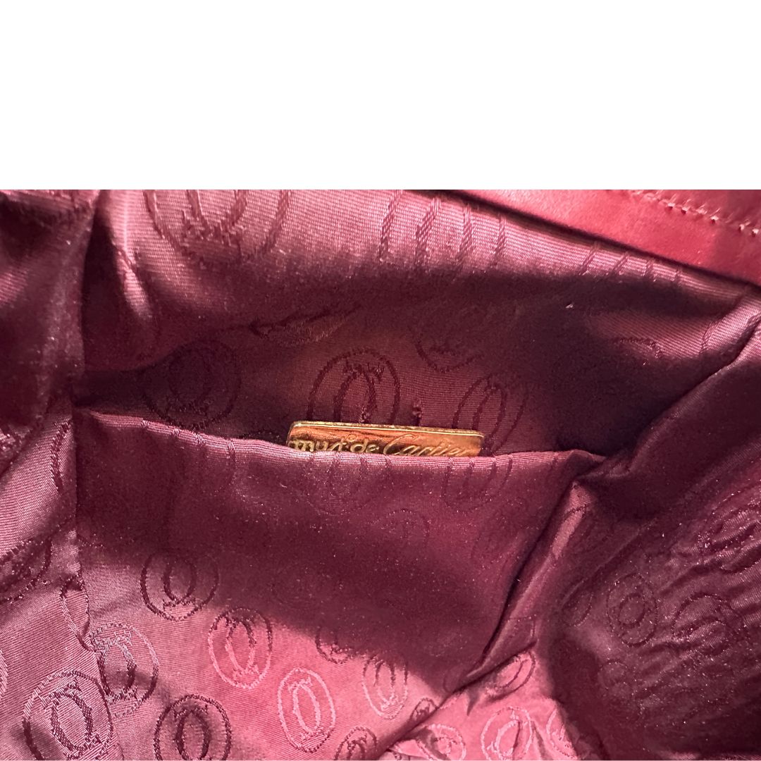 Secchiello Must de Cartier in pelle bordeaux