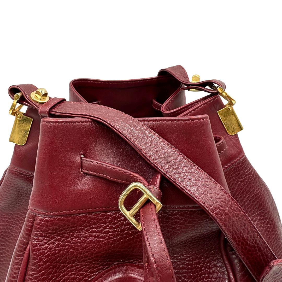 Secchiello Must de Cartier in pelle bordeaux