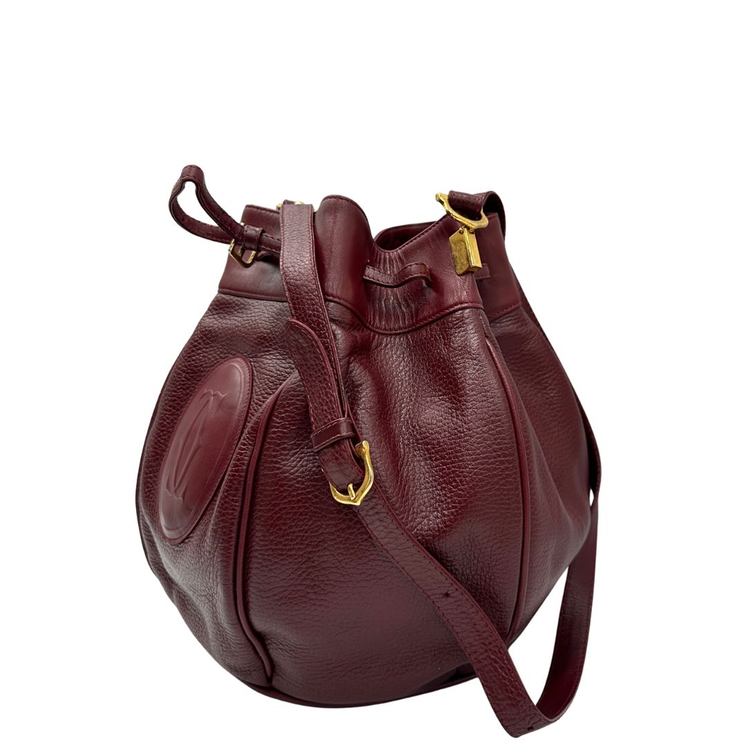 Secchiello Must de Cartier in pelle bordeaux