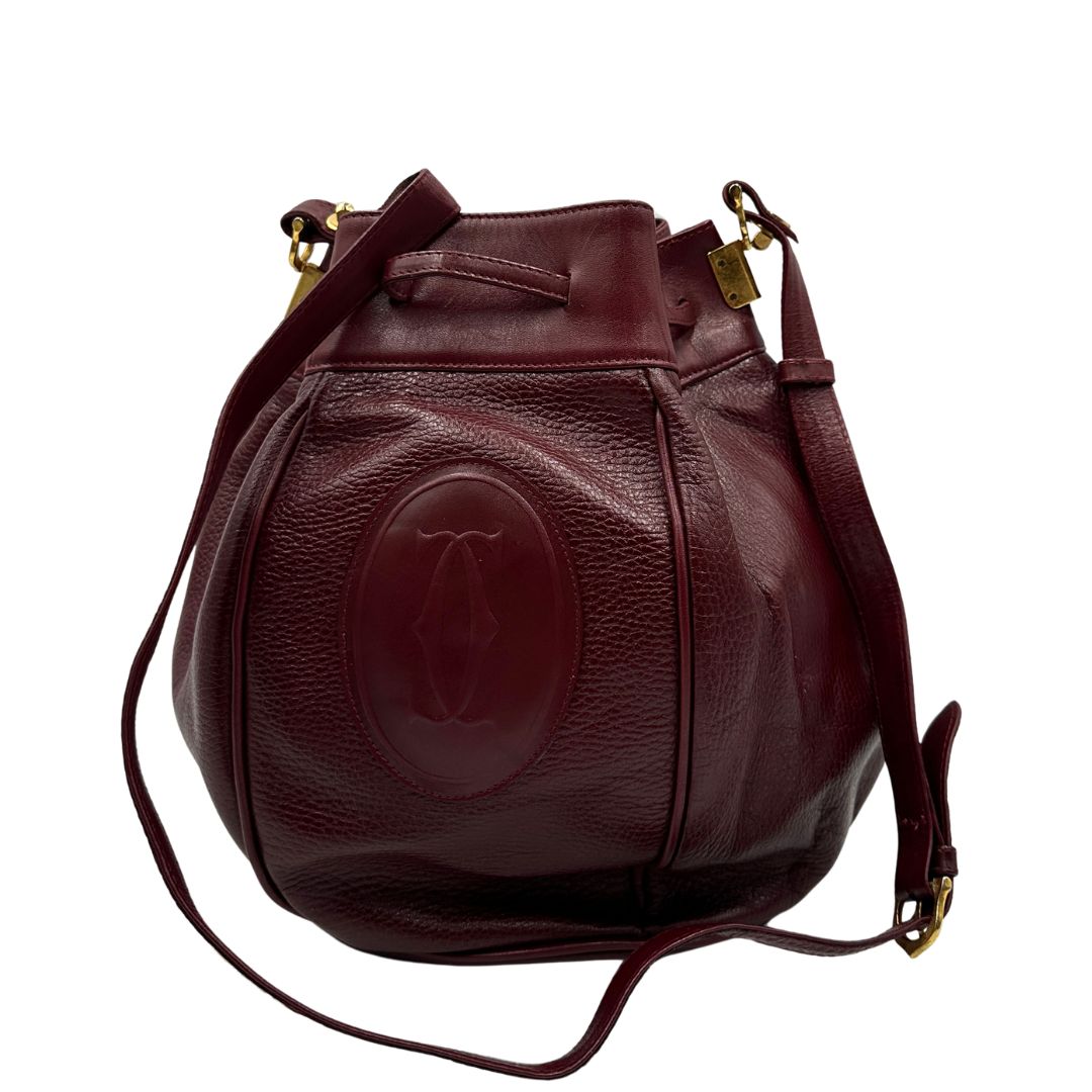 Secchiello Must de Cartier in pelle bordeaux