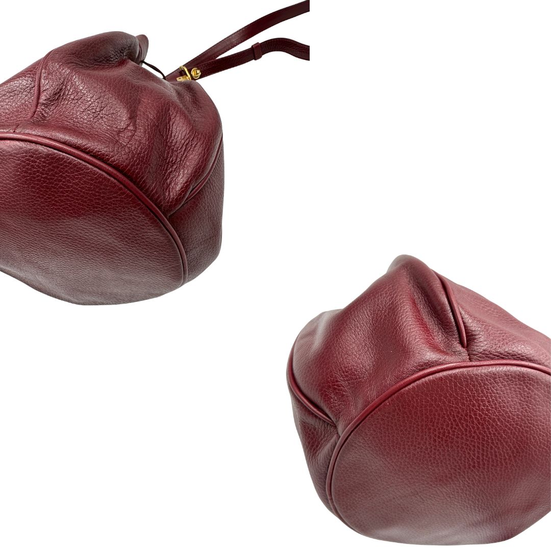 Secchiello Must de Cartier in pelle bordeaux