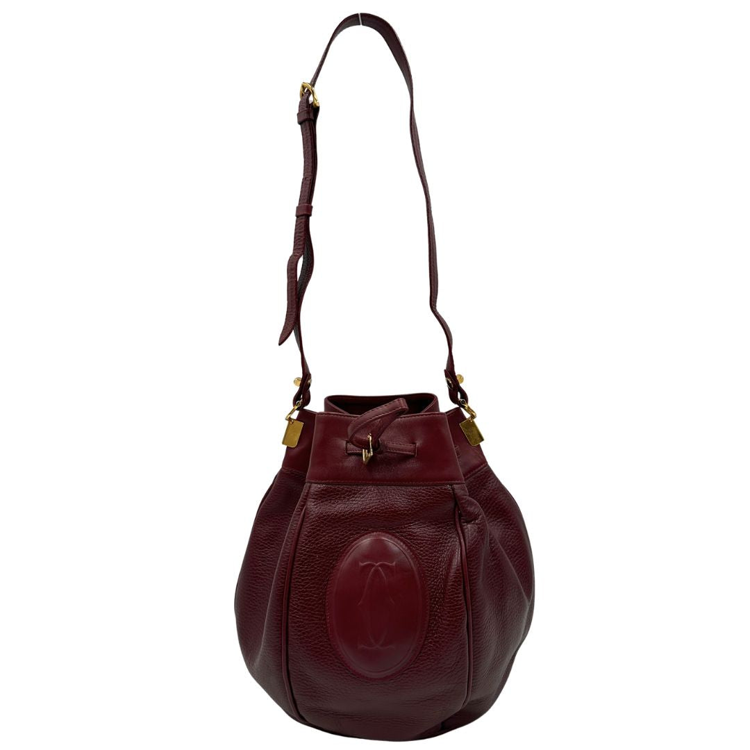 Secchiello Must de Cartier in pelle bordeaux