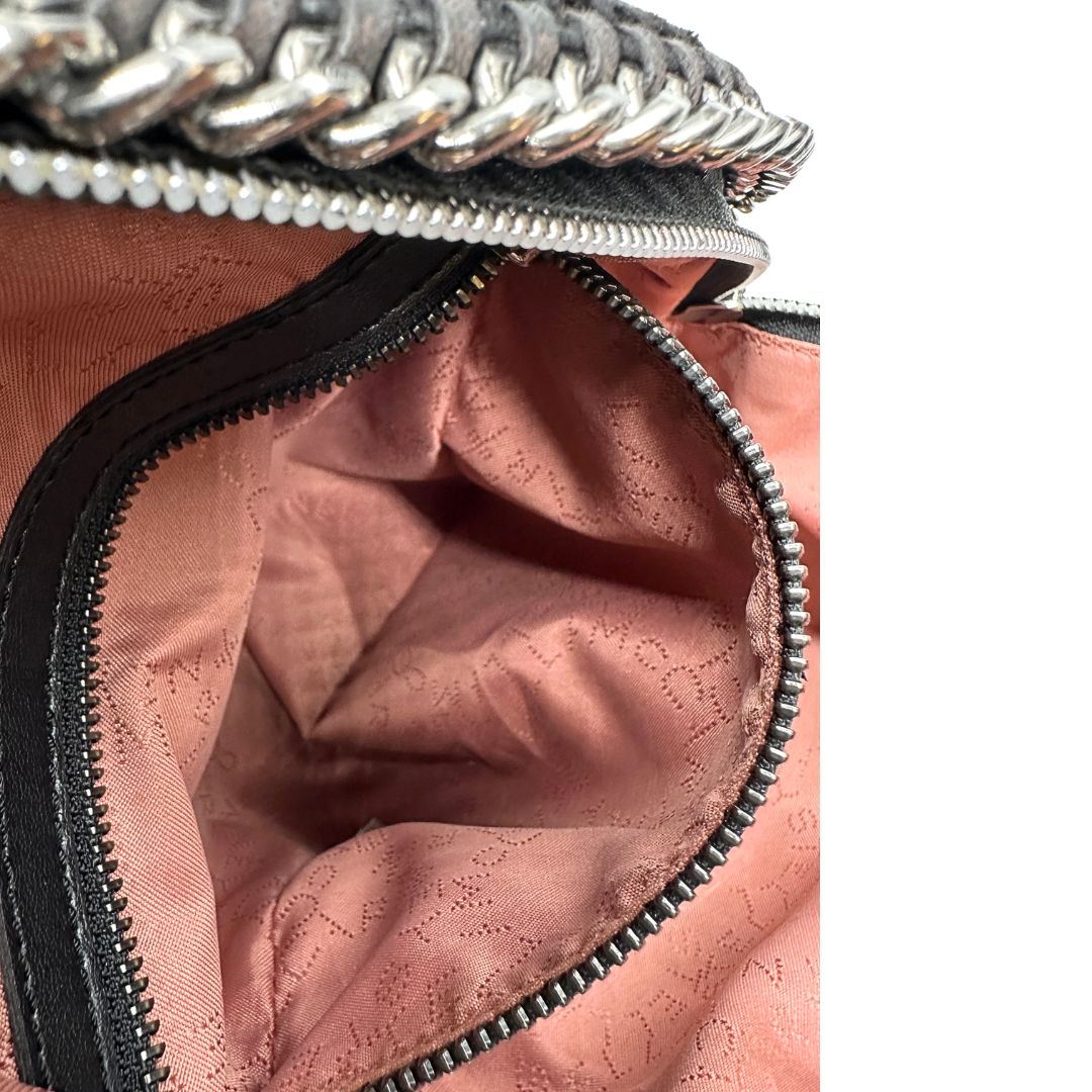 Zaino Falabella Stella McCartney in shaggy deer nero